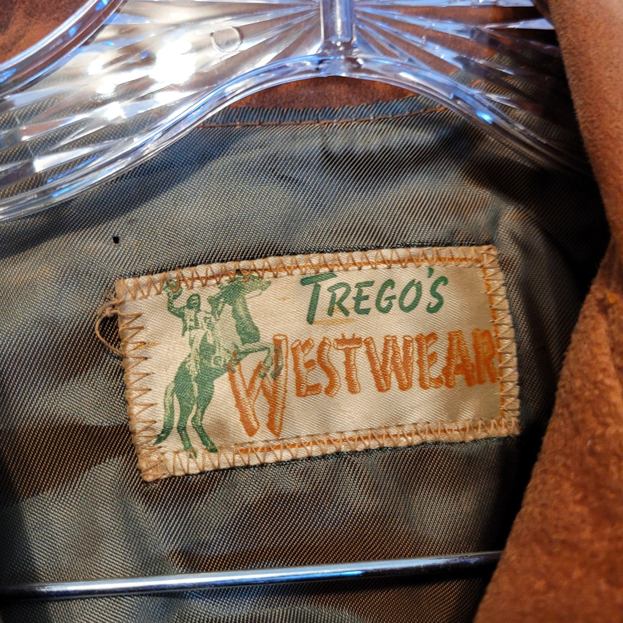 Vintage Fringe Leather Jacket Tregos Westwear 1950s MCM Size Small