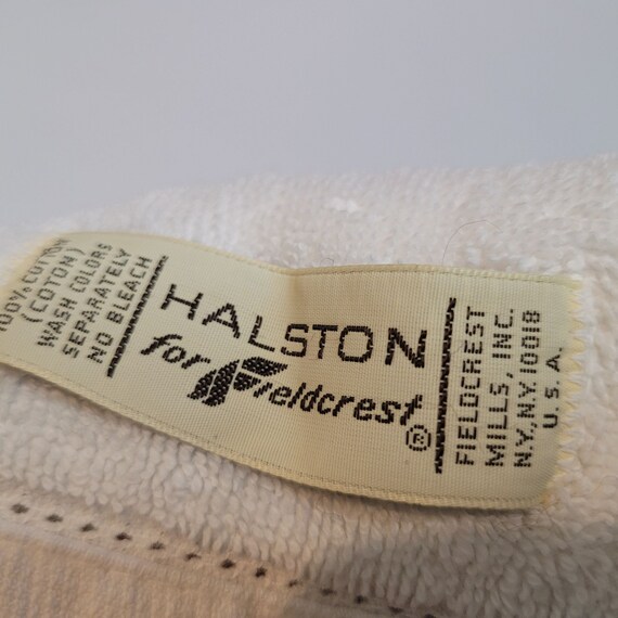 Vintage 70s Halston for Fieldcrest Towel Set of 3 Green Floral Light Pink 2 Bath 1 Hand Etsy UK