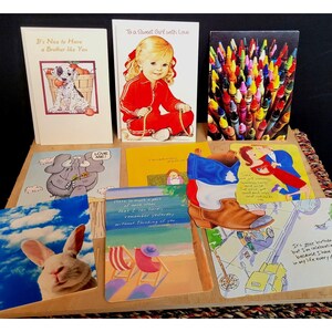 Lote de cartas vintage Hallmark Novelty com 11 cartas, total de cópias sortidas dos anos 70 e 80