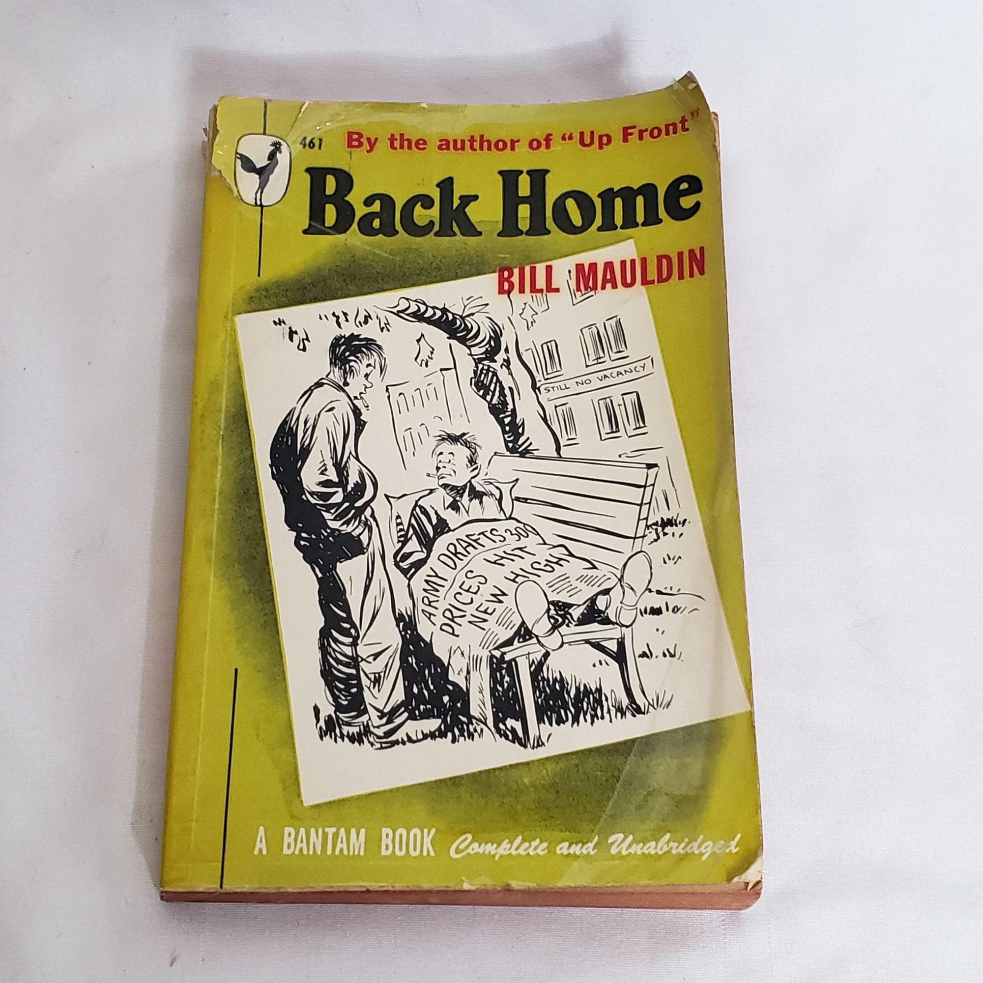 Vintage 1947 Back Home Bill Mauldin Bantam Illustrated Book 