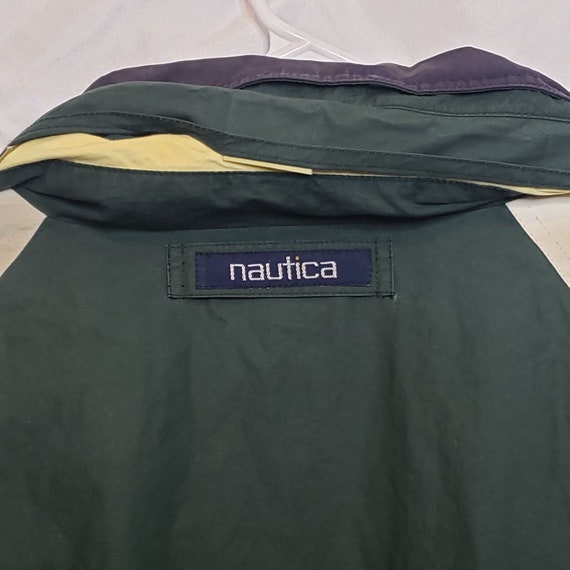 Vintage Nautica Light Weight Jacket Forest Green … - image 9