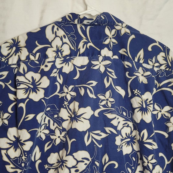 Vintage Hilo Hattie Button Up Shirt Hawaiian Flor… - image 10
