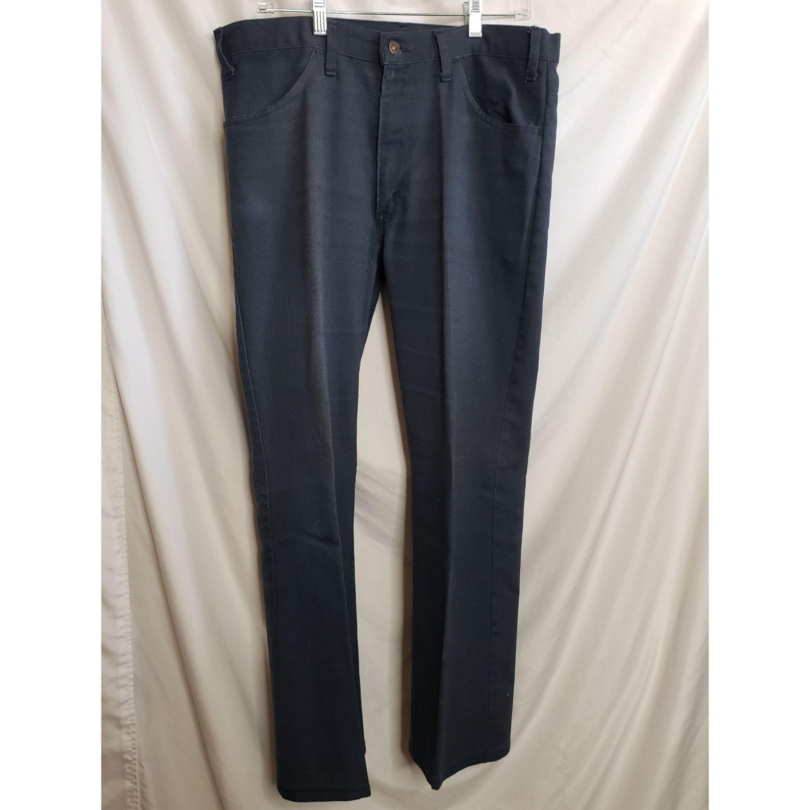 Levis Staprest Slacks Navy Vintage 70s Retro 36 X 29 Preowned - Etsy