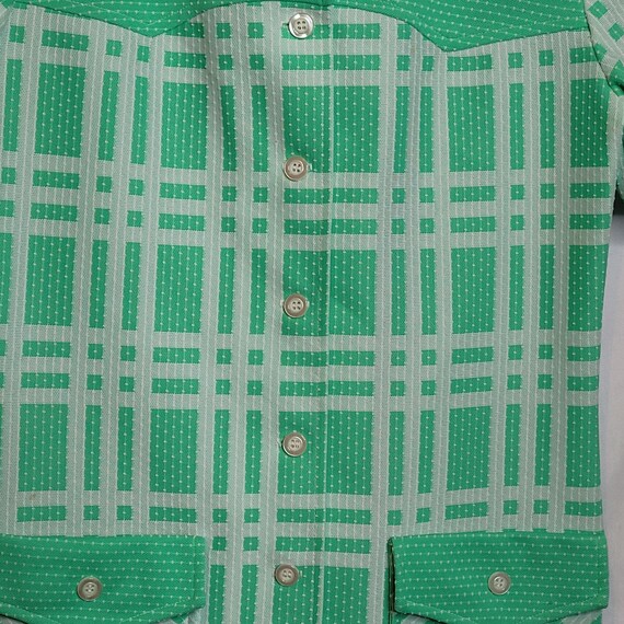 Vintage Polyester Button Up Blouse Lunch Lady Col… - image 3