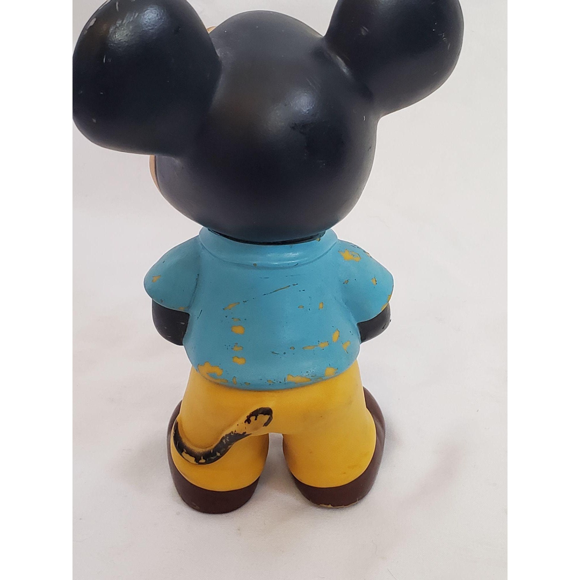 Mickey Mouse Rubber Squeak Toy Vintage Walt Disney Productions