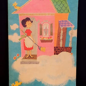Vintage American Greetings Mothers Day Card Pop Up 60s 70s Discolored