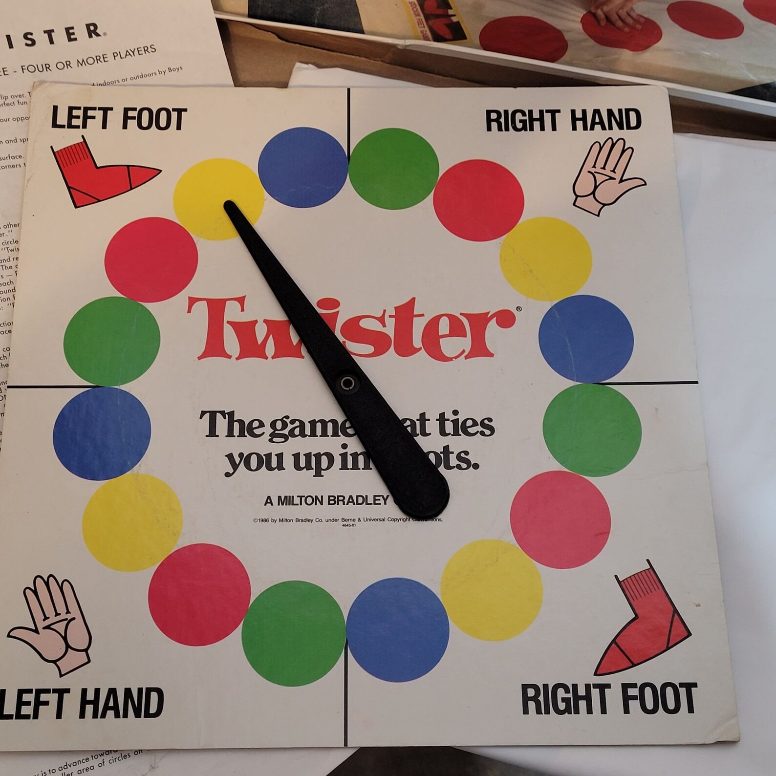 Vintage 1986 Twister Game Box Spinner Mat Instructions Played Etsy