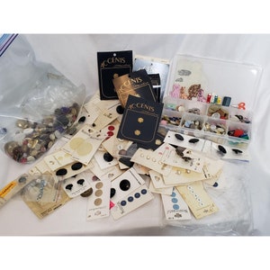 Vintage Button Lot - 1.5 Lbs Novelty Shapes, Gold, Silver, Decorative