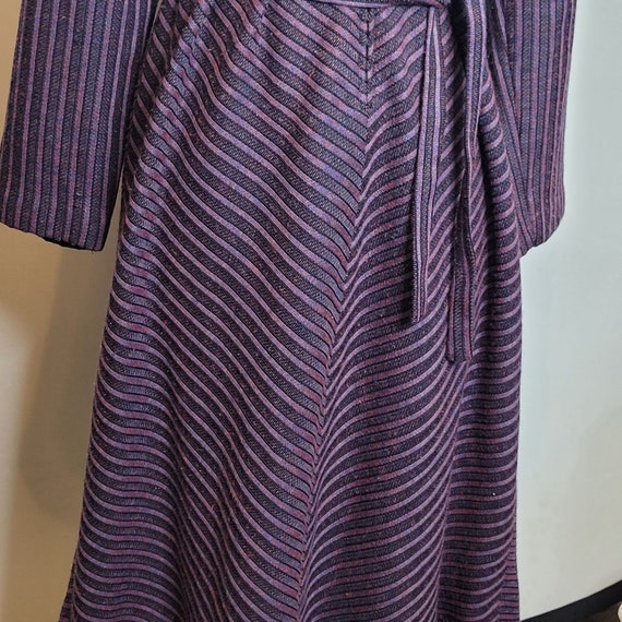 Vintage Shirt Dress Amy Adams Stripe Belted Tie N… - image 4