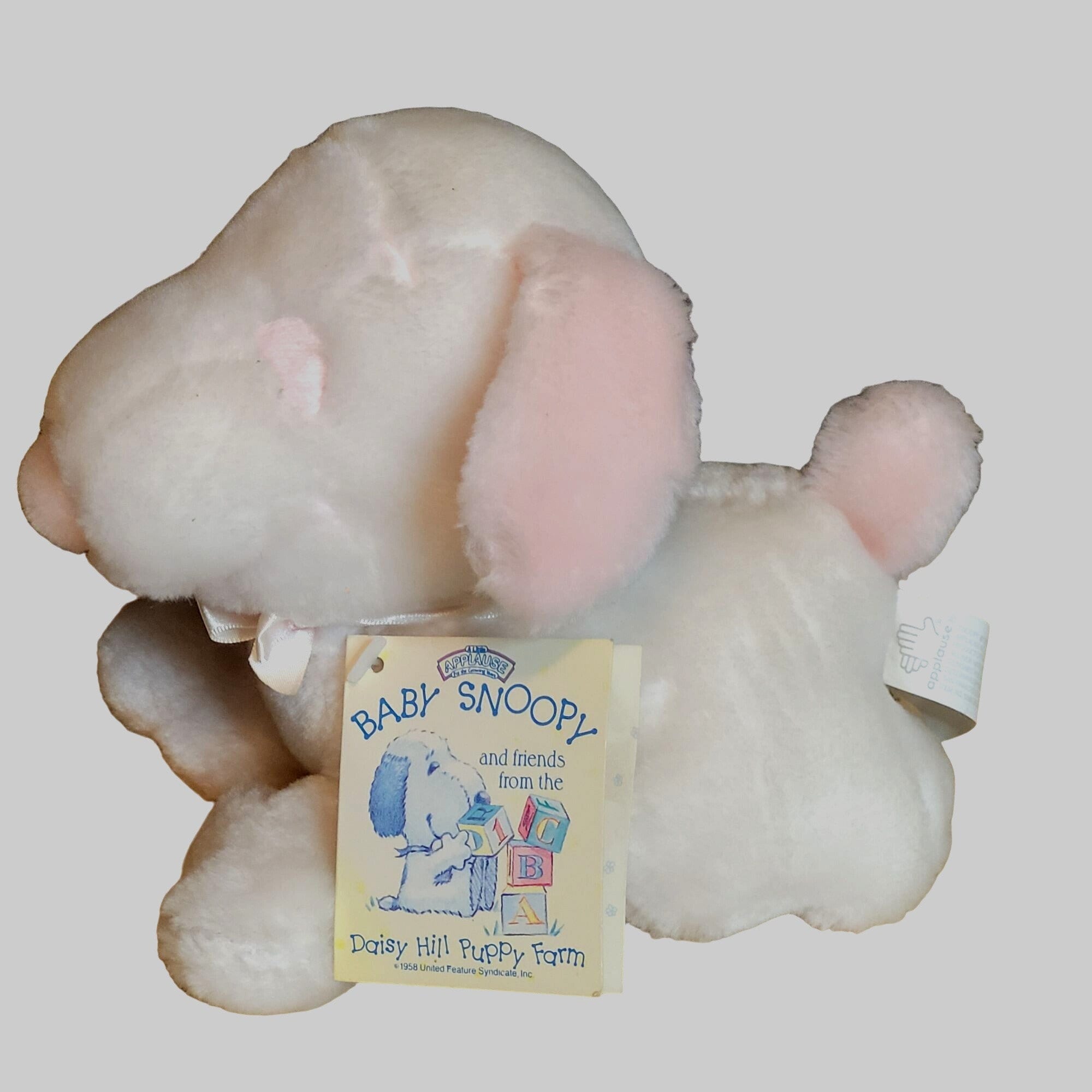 Vintage Baby Snoopy Plush Toy Baby Rattle Daisy Hill Puppy Farm 6