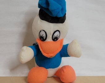 Vintage Donald Duck Stuffed Plush Small 6 Inches No Tags Or Brand Labels