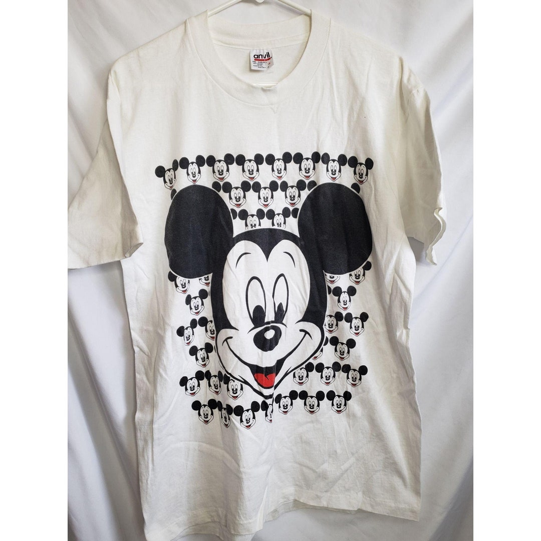 Mickey Mouse Head Vintage Tshirt Anvil Single Stitch Adult - Etsy