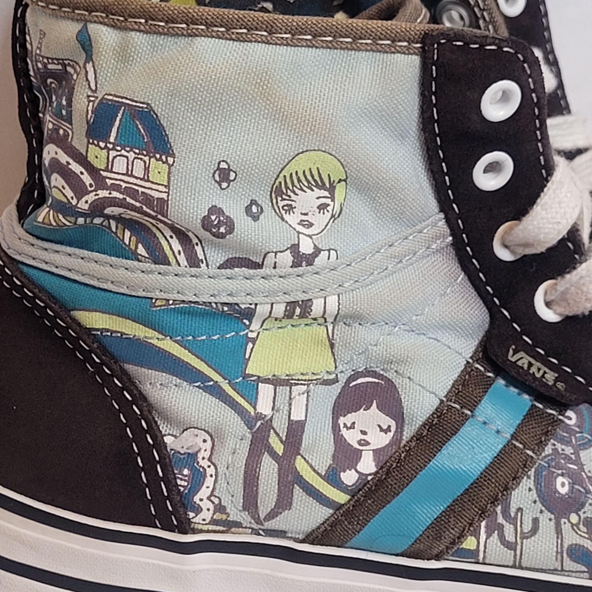 Vintage Vans Wellesley Starry Keren Skater High Tops W Size
