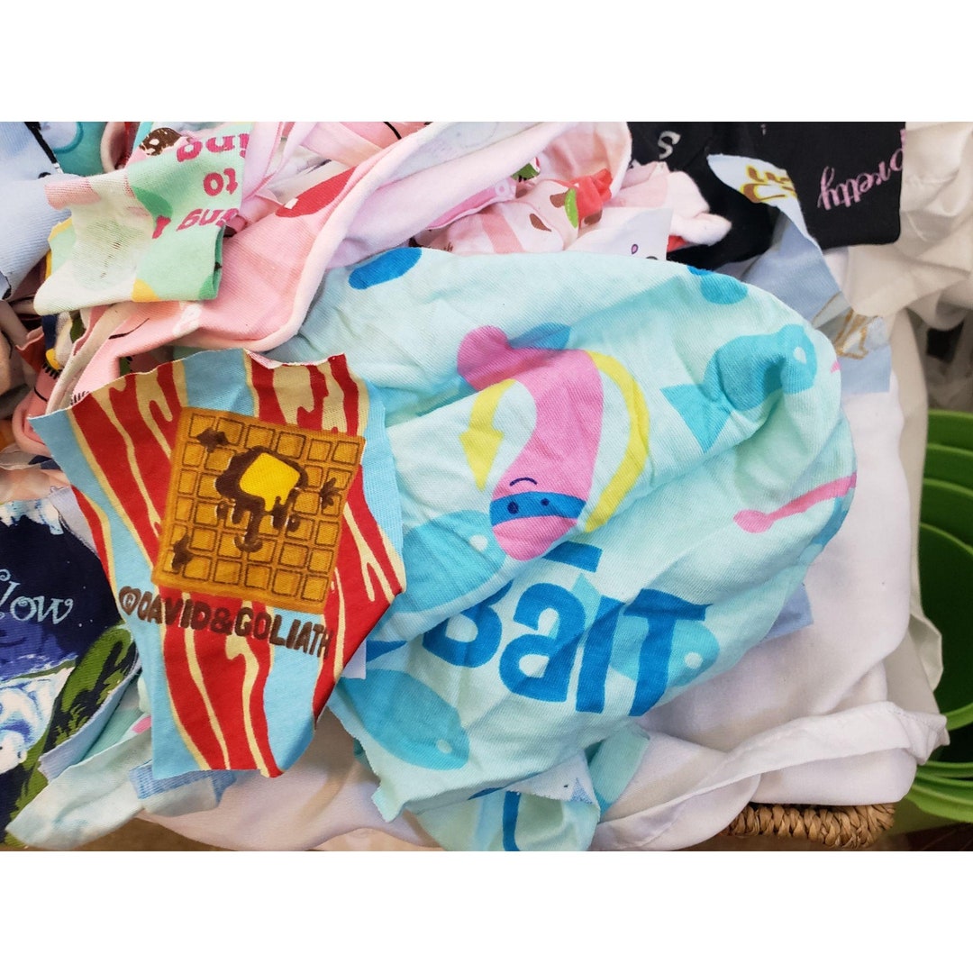 David and Goliath Knit Fabric Scrap Lot 1 Lb Assorted Trim Patches ...