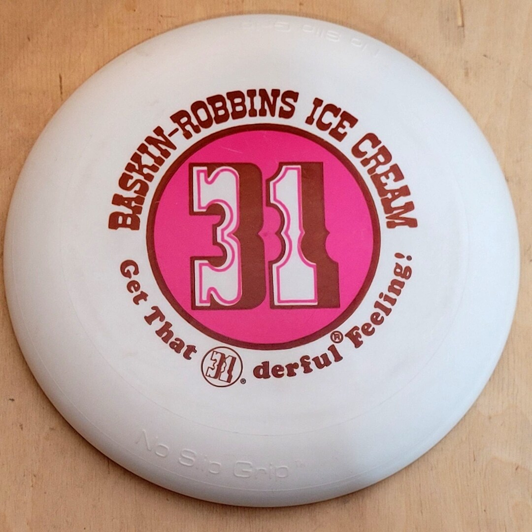 Vintage Baskin Robbins Ice Cream Frisbee 31 Flavors Plastic Toy 70s 80s