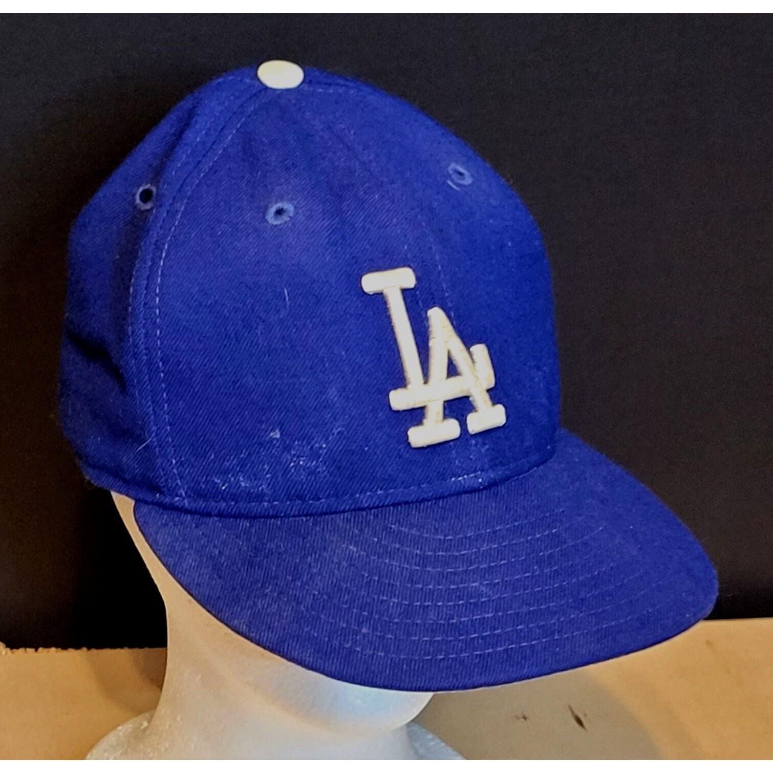 Casquette New Era 5950 LA Dodgers – Vintage 90s – Taille 7 1/8 – Laine Bleue