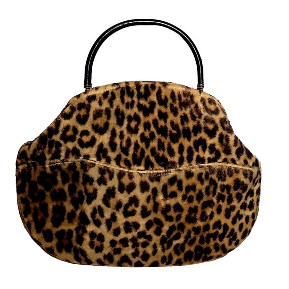 Vintage Ingber Leopard Print Purse Faux Fur Rockabilly 14 X 11 X 3 Inches 1960s Etsy