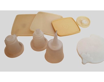 Vintage Tupperware Lid Lot 7 Pieces Assorted Cannot Separate