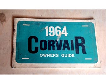 Vintage Corvair User Manual 1964 Paperback Has Writing and Wear