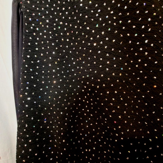 Vintage Bling Blouse Black Glitter Accent Another… - image 3
