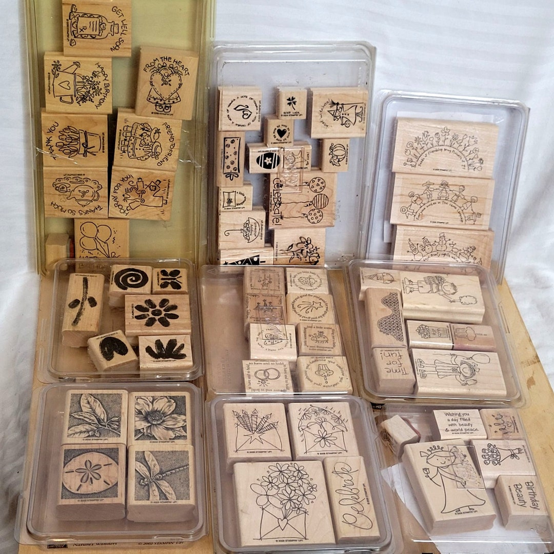 Stampin up Stamps Lot 9 Sets 1996 2002 2003 2004 2006 All Mounted 60