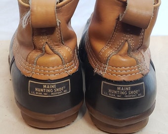 Vintage LL Bean Duck Boots, Maine Hunting Shoes, Men display picture 2