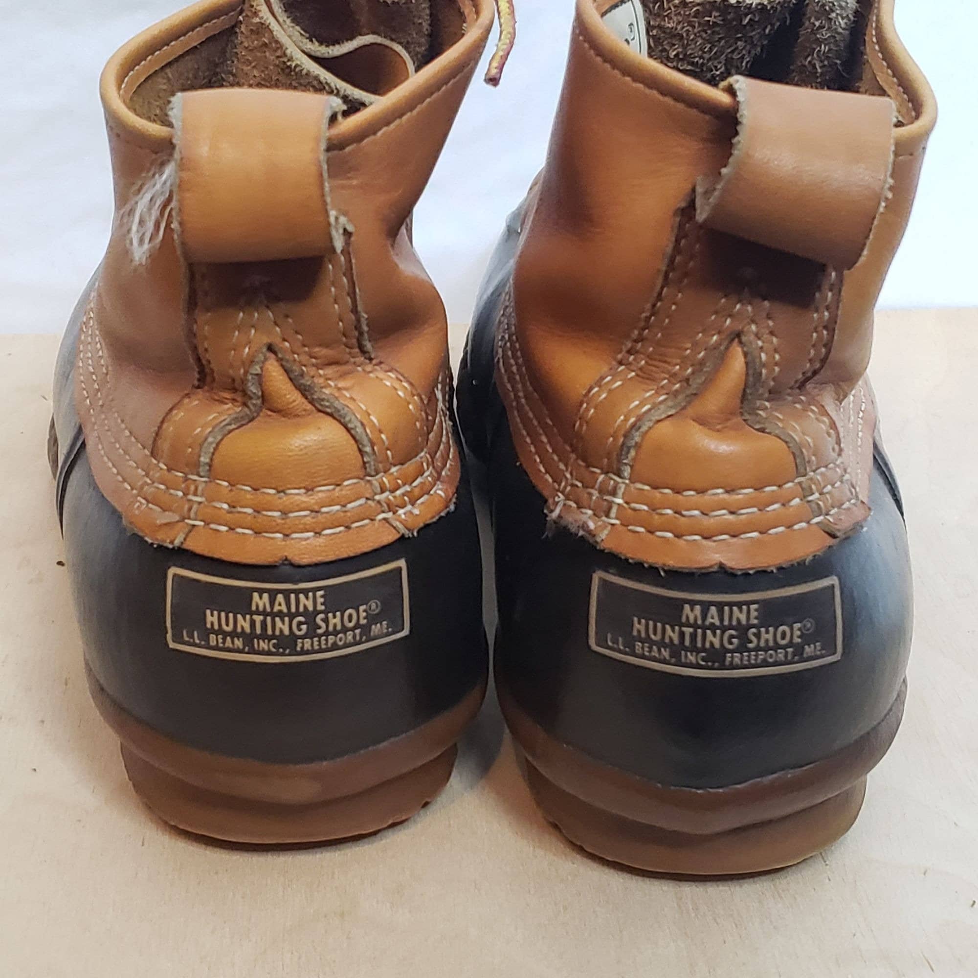 Vintage LL Bean Boots Mens 7M Brown Duck Boots Maine Hunting Shoe Vintage LL BEAN Duck Boots Men main image 2