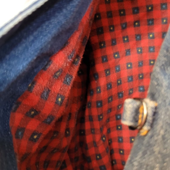 Vintage Denim Jacket Flannel Lining Red Current S… - image 10