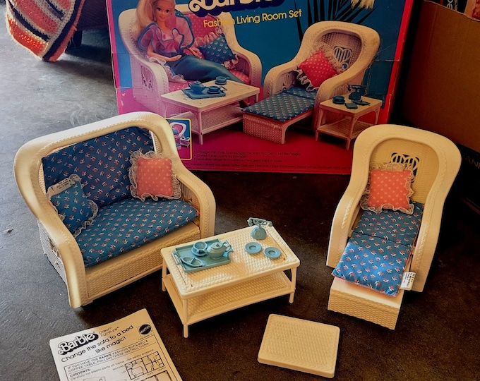 Vintage Barbie Fashion Living Room Set 1983 Original Box Incomplete ...