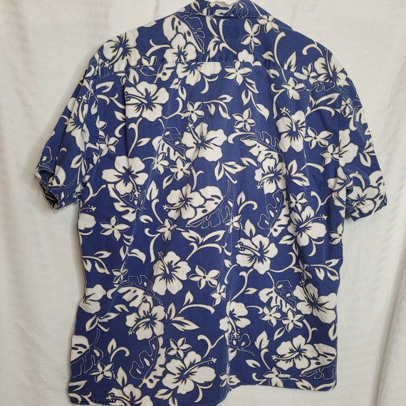 Vintage Hilo Hattie Button Up Shirt Hawaiian Flor… - image 9