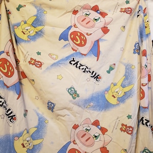 Super Pig Tonde Buurin Jade Animation Bedodo Vintage 1994 Bed Sheet Small Hole