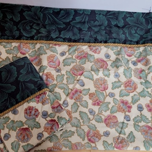 Vintage Pillow Cases 90s Retro Green Trim Set of 2 Cannon 20 x 31.5 Inches