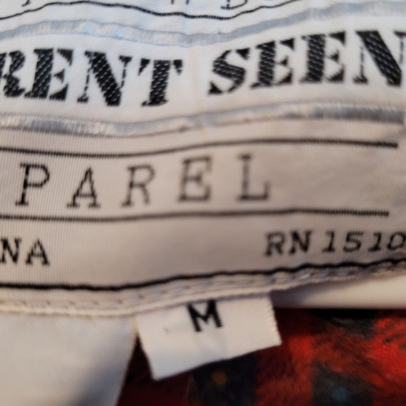 Vintage Denim Jacket Flannel Lining Red Current S… - image 4