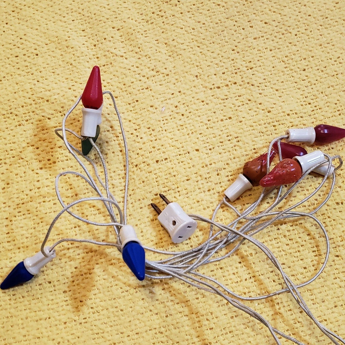 Vintage C6 Christmas Lights 4 Sets Novelty 8 Bulbs Per Strand Etsy