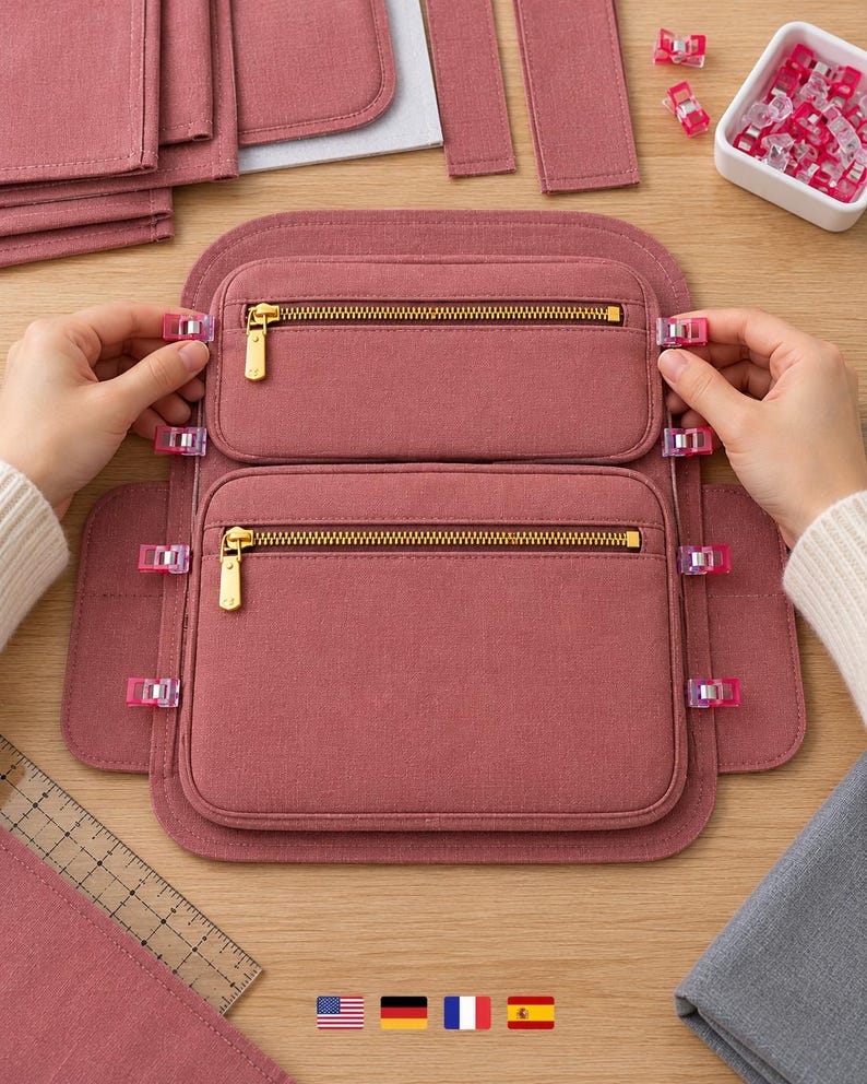 Backpack Sewing Pattern PDF, Multi Pocket Backpack Pattern, A4 A0 ...