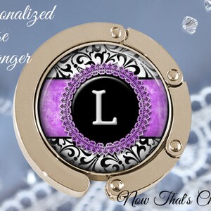 SALE Personalized Purse Hanger Monogram Damask Birthday Gift Bridal sale-personalized-purse-hanger-monogram-damask-birthday-gift-bridal