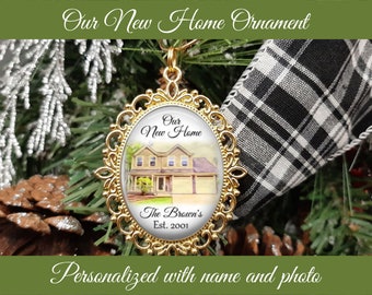 SALE! Personalized Ornament with Photo - Christmas Ornament - Our New Home