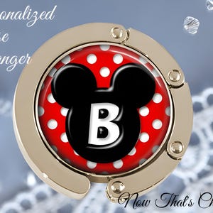 Personalized Purse Hanger - Mickey - Birthday Gift - Bridal Party Gift  - Bridesmaid Gift