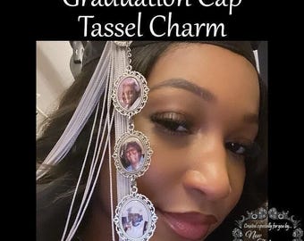 Graduation cap Tassel charm - Single-sided