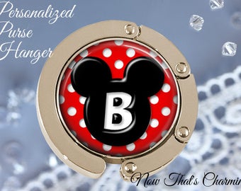 SALE! Personalized Purse Hanger - Mickey - Birthday Gift - Bridal Party Gift  - Bridesmaid Gift