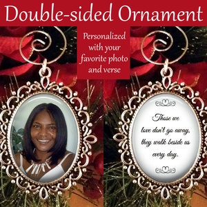 SALE! Personalized Memorial Ornament with Photo - Christmas Ornament - Those we love don't go away