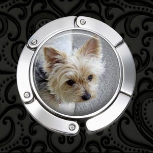 Personalized Pet Photo Purse Hanger – Dog or Cat Memorial Gift