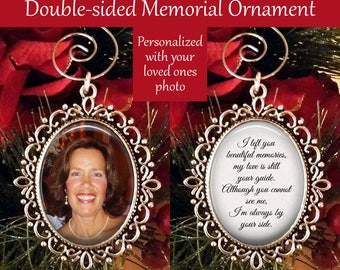 SALE! Memorial Ornament Personalized with Photo - Christmas Ornament - I left you beautiful memories