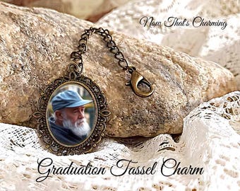 Graduation cap Tassel charm - Single-sided