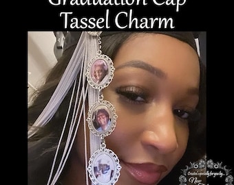 Graduation cap Tassel charm - Single-sided