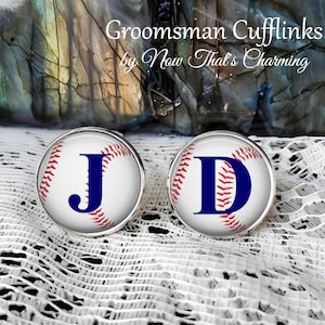 Baseball Cuff Links - Gift for Groom or Groomsman