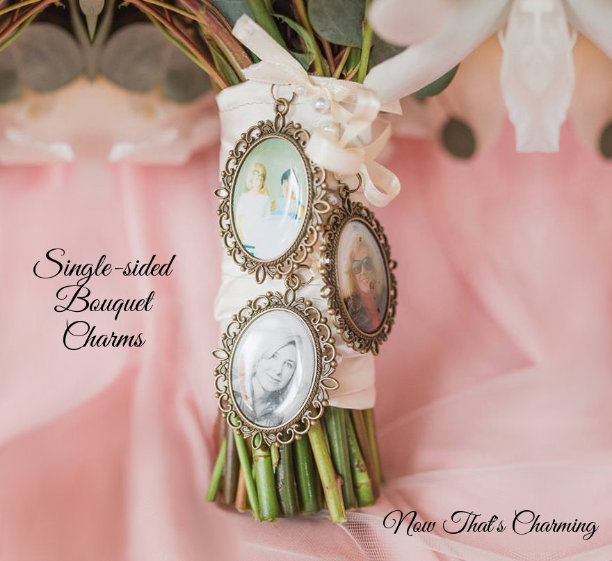 Silver or Rose Gold Wedding Bouquet charm, bridal charm, bride, weddings,  charms