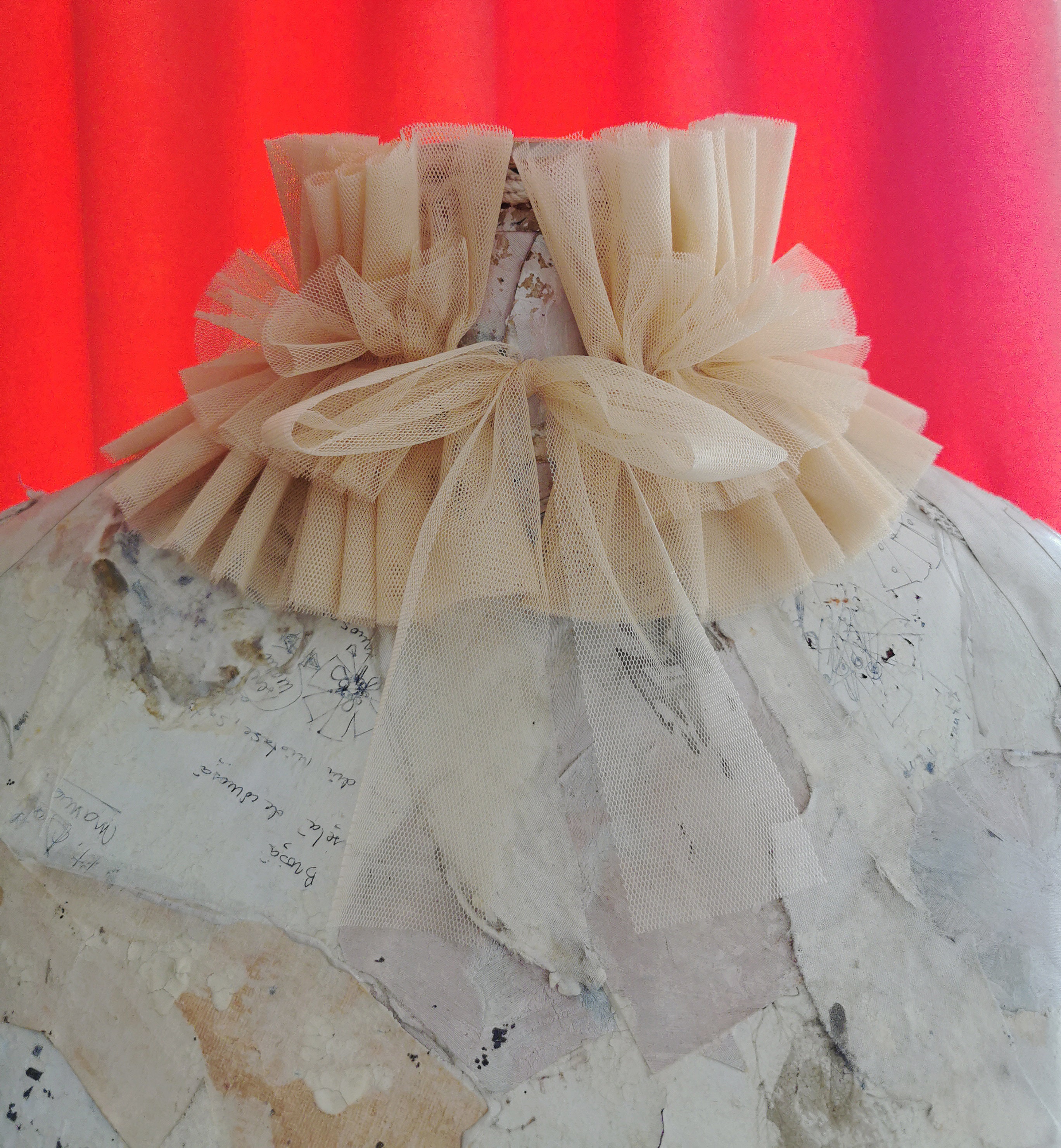 Jupon Années 50 vintage en Tulle Petticoat, Rob... Rouge