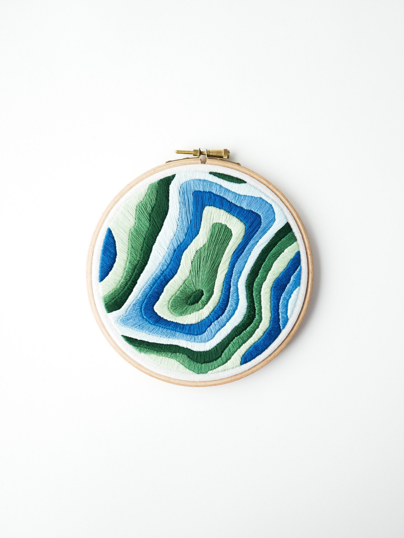Mount Hood Contour Lines Embroidery Hand Embroidered - Etsy