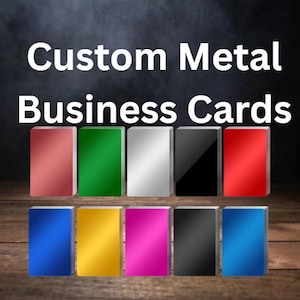 Lasergegraveerde metalen visitekaartjes, logo op maat, QR-code